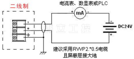 二线制超声波液位计接线