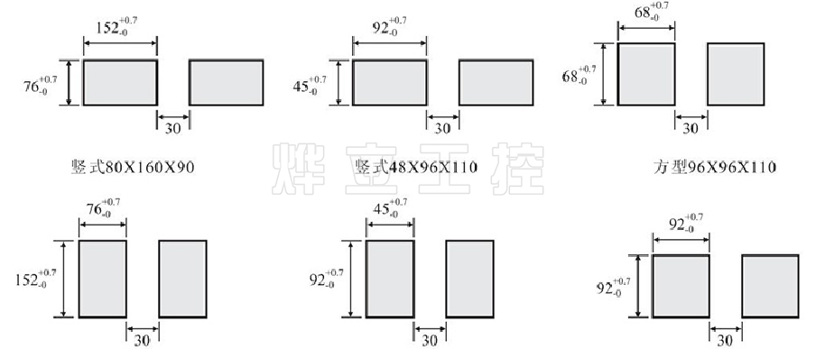 YL-C803单回路数显报警测控仪尺寸图