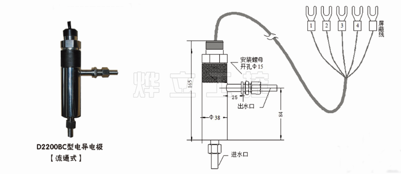 电导率电极流通式的安装