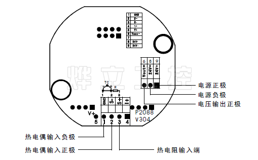 温度变送器模块端口接线