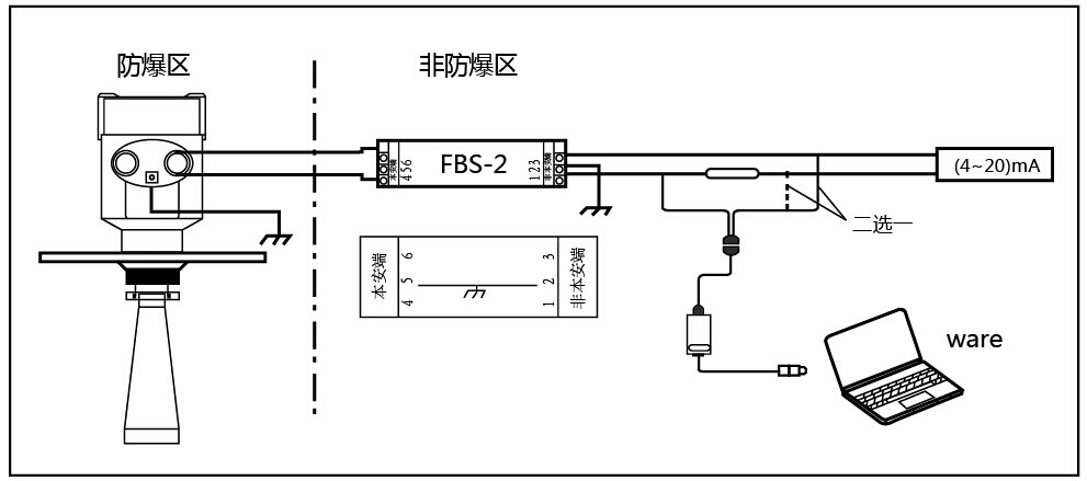 本安型防爆雷达液位计接线